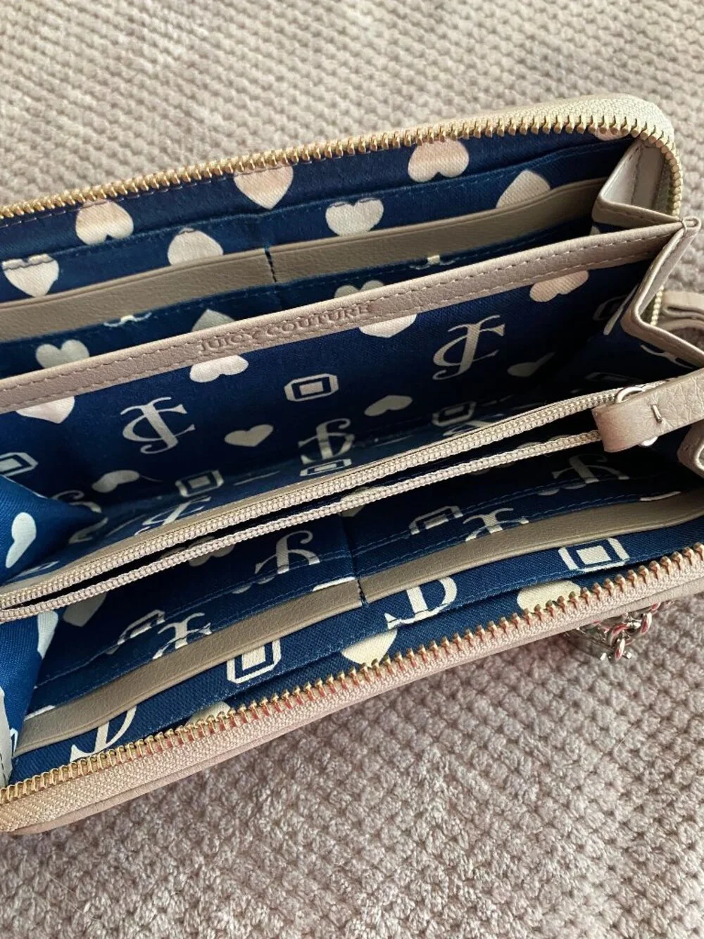 Juicy Couture vintage velour charms continental wallet